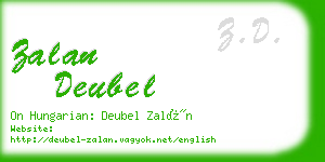 zalan deubel business card